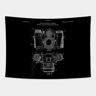 Vintage Camera Pattern Tapestry Official Photographer Merch