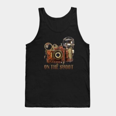 Vintage Retro Flashbulb Steampunk Camera Photograp Tank Top Official Photographer Merch