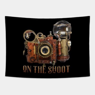 Vintage Retro Flashbulb Steampunk Camera Photograp Tapestry Official Photographer Merch