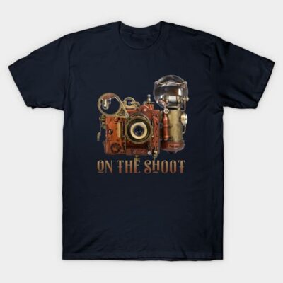 Vintage Retro Flashbulb Steampunk Camera Photograp T-Shirt Official Photographer Merch