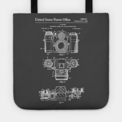 Camera Patent White Tote Official Photographer Merch