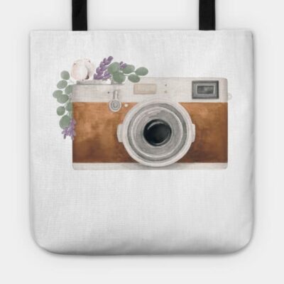 Camera And Florals Watercolor Tote Official Photographer Merch