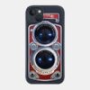 Classic Retro Vintage Red Chrome Double Lens Camer Phone Case Official Photographer Merch