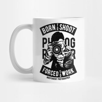 Photogropher Shirt Born To Shop Pictures Forced To Mug Official Photographer Merch