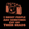 I Shoot People And Sometimes Cut Off Thier Heads Throw Pillow Official Photographer Merch