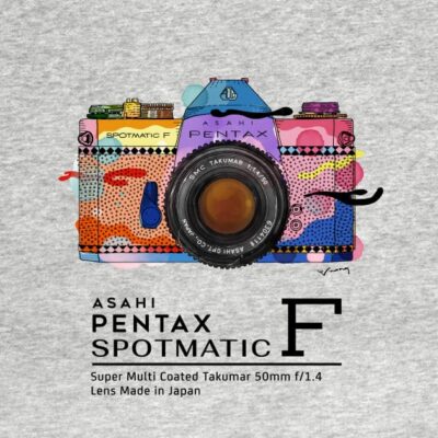 Colorful Vintage Camera Asahi Pentax Spotmatic F Crewneck Sweatshirt Official Photographer Merch