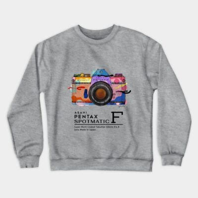 Colorful Vintage Camera Asahi Pentax Spotmatic F Crewneck Sweatshirt Official Photographer Merch