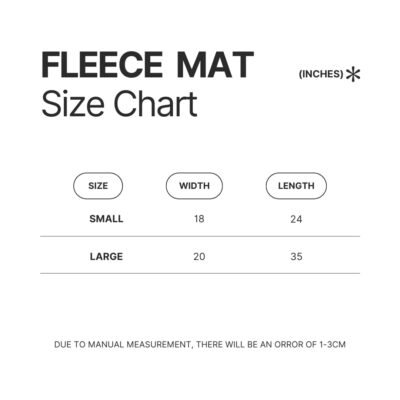 Fleece Mat Size Chart - Photographer Gifts