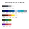 tank top color chart - Photographer Gifts