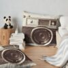 Camera Retro Throw Pillow Official Photographer Merch