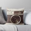 Camera Retro Throw Pillow Official Photographer Merch