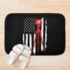 Distressed American Flag Photographer Bath Mat Official Photographer Merch