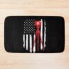 Distressed American Flag Photographer Bath Mat Official Photographer Merch