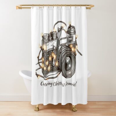 Capture The Merry Moments Shower Curtain Official Photographer Merch