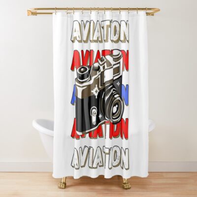 Cool Aviation And Plane Photography Shower Curtain Official Photographer Merch