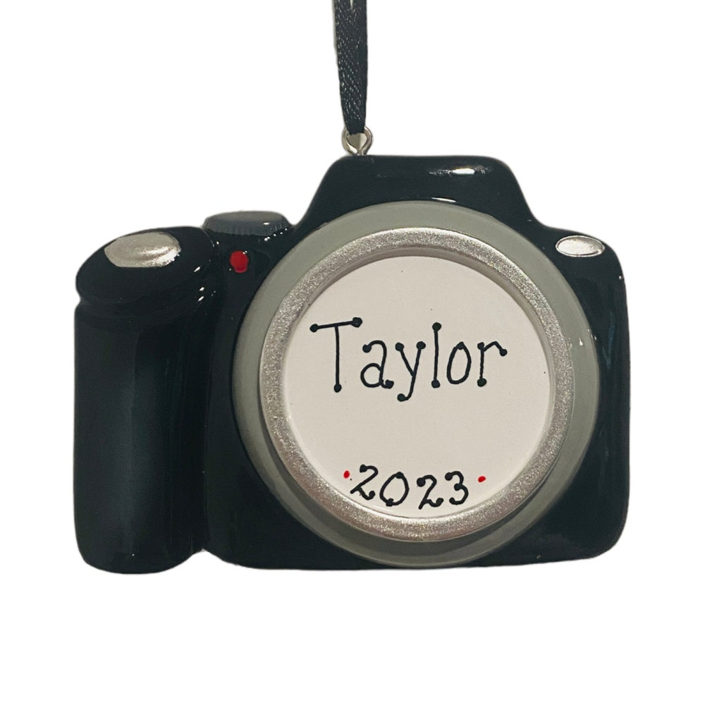 Personalized Photographer Camera Ornament Custom Personalized Christmas Ornament Gift